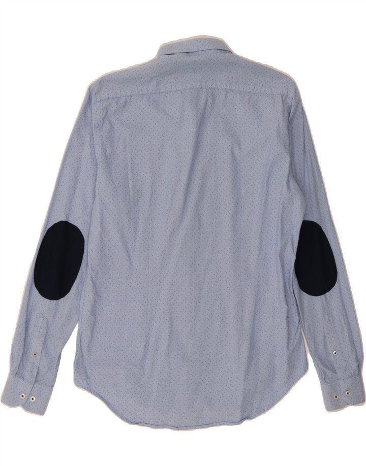 ZARA Mens Slim Fit Shirt Medium Blue Spotted Cotton Vintage Zara and Second-Hand Zara from Messina Hembry 
