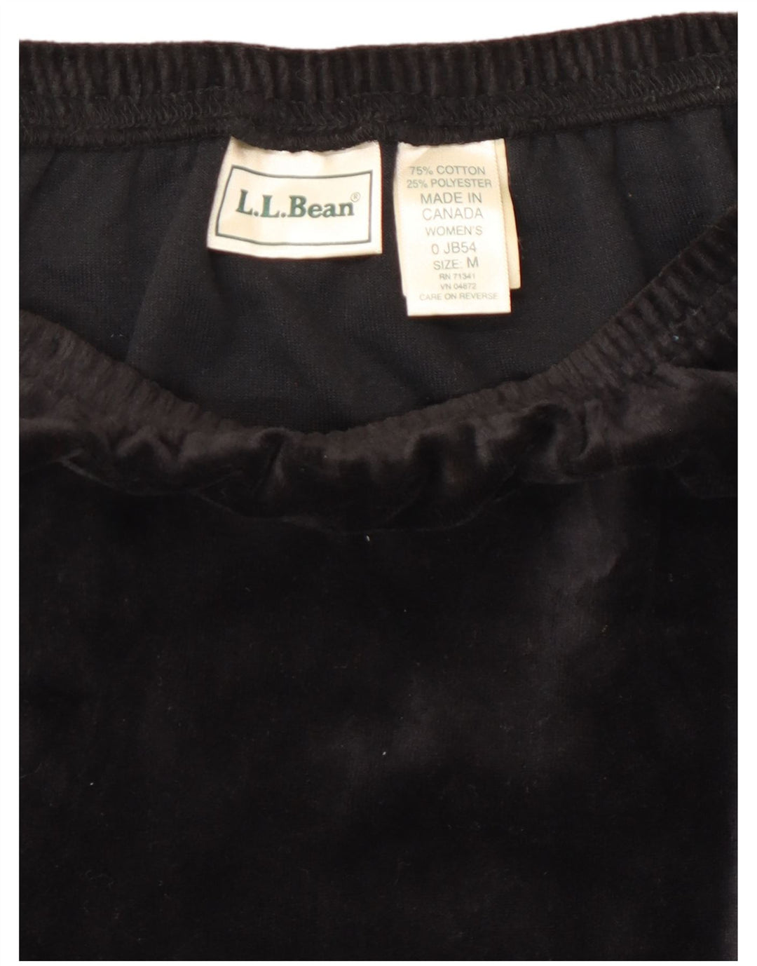 L.L.BEAN Jupe trapèze en velours pour femme Medium W28 Noir Coton