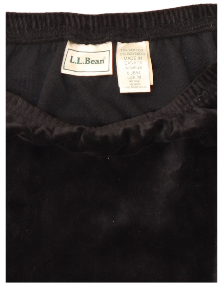 L.L.BEAN Jupe trapèze en velours pour femme Medium W28 Noir Coton