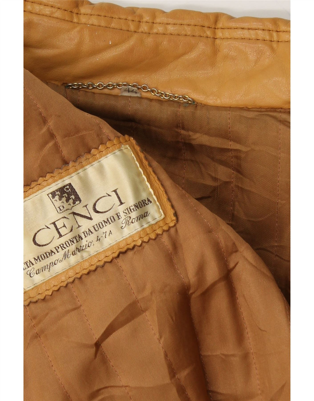 VINTAGE Womens Leather Jacket IT 44 Medium Brown Vintage Vintage and Second-Hand Vintage from Messina Hembry 