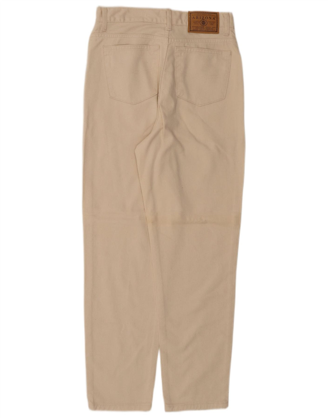 ARIZONA Pantalon décontracté taille haute fuselé pour femme W28 L28 Coton beige