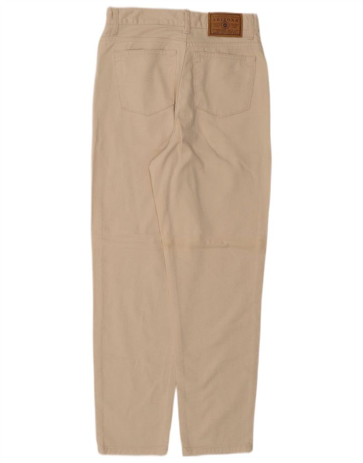 ARIZONA Pantalon décontracté taille haute fuselé pour femme W28 L28 Coton beige