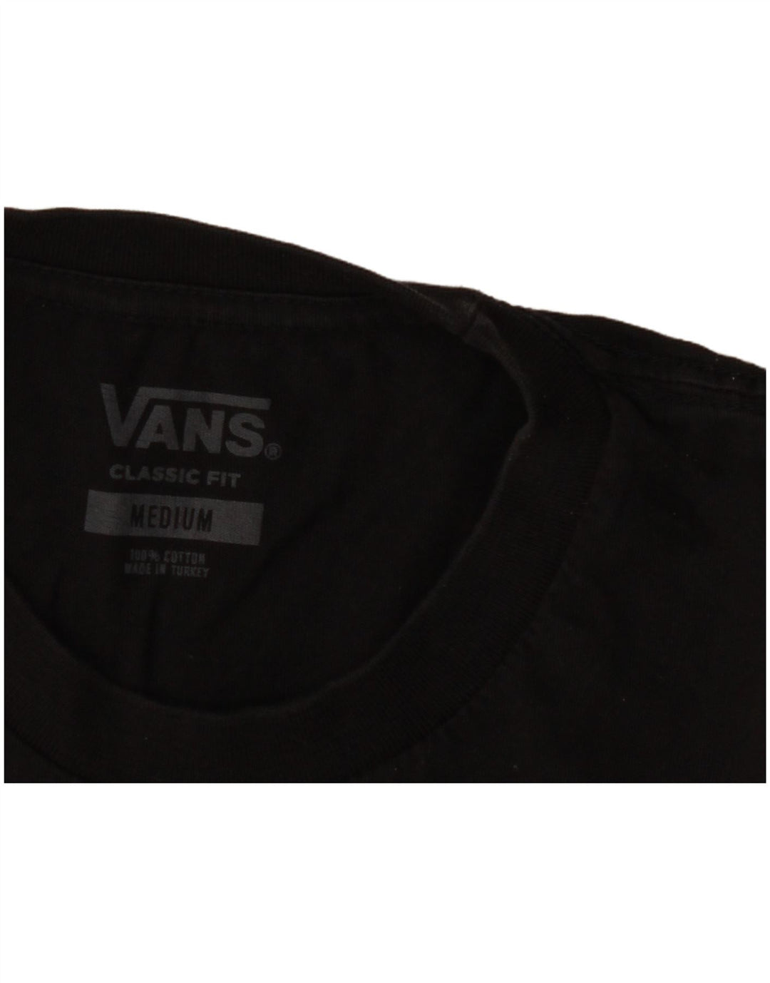 Vans T-shirt coupe classique pour homme en coton noir moyen