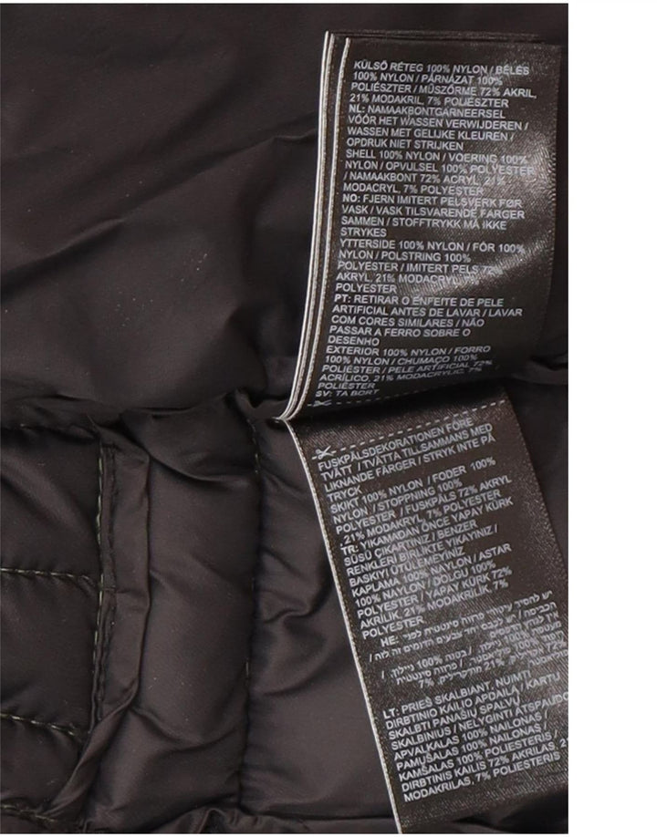 Superdry Veste matelassée à capuche pour femme UK 8 Small Vert Nylon