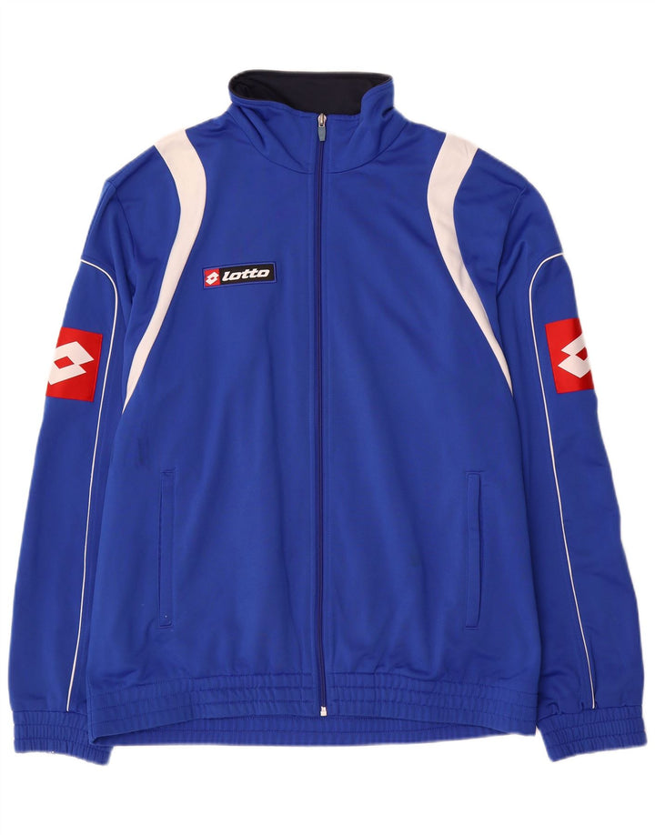 Lotto Mens Graphic Tracksuit Top Jacket XL Couleur Bleu Bloc en Polyester