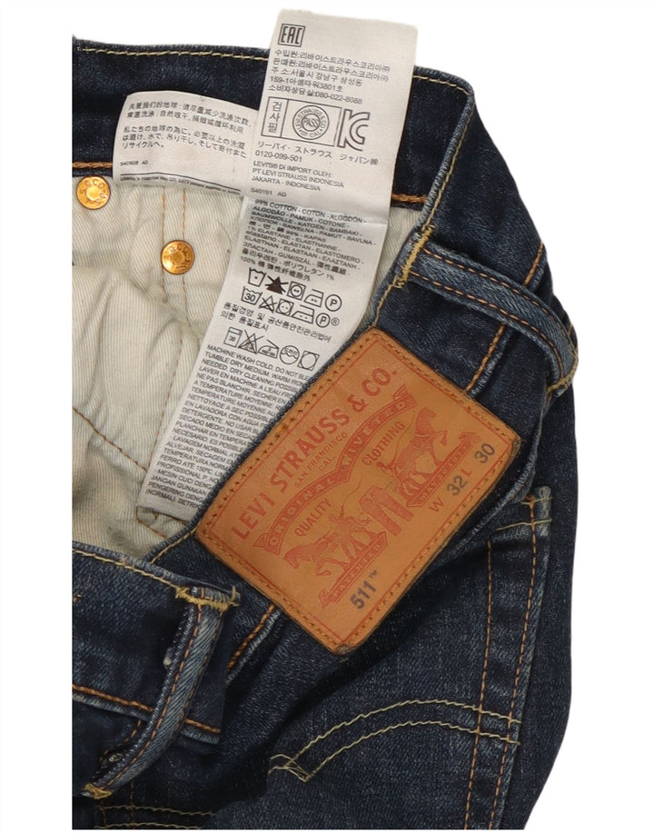 Levi's Jean Slim 511 Femme W32 L30 Bleu Marine Coton