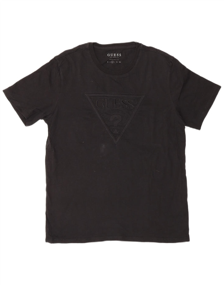 Guess T-Shirt Graphique Homme Noir Moyen Coton