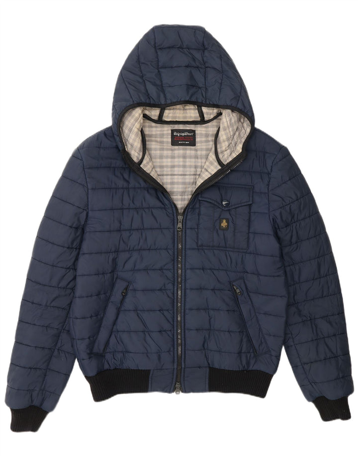 Refrigiwear Veste matelassée à capuche pour homme IT 52 Large Bleu Marine Polyester