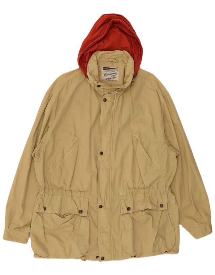 CIAO Veste utilitaire à capuche pour homme UK 44 2XL Beige Coton