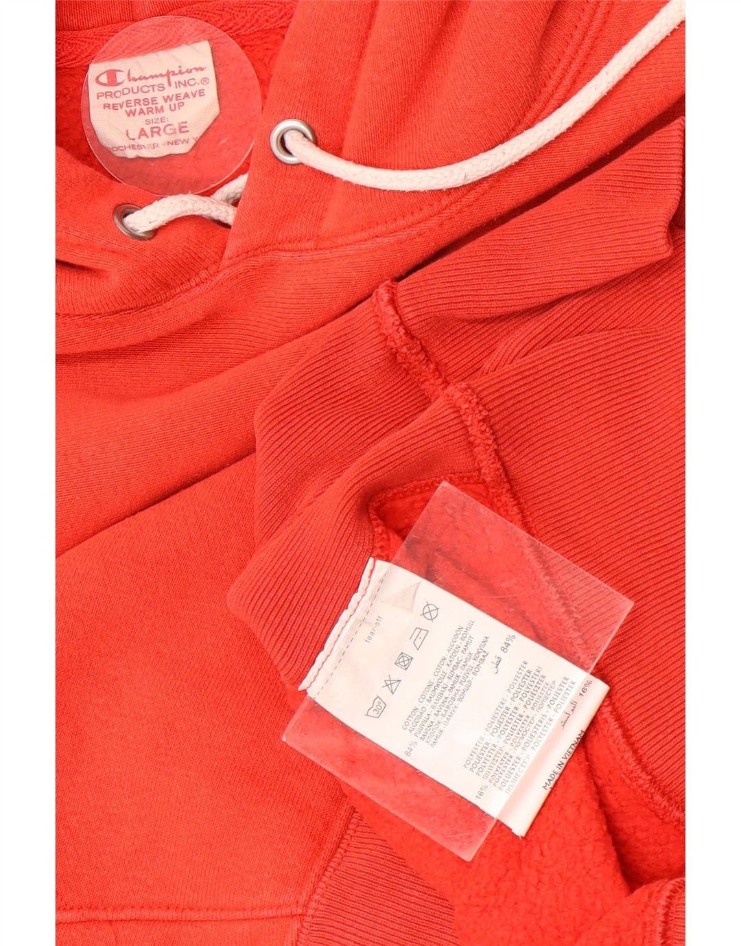 Champion Pull à capuche pour homme Large Orange Coton