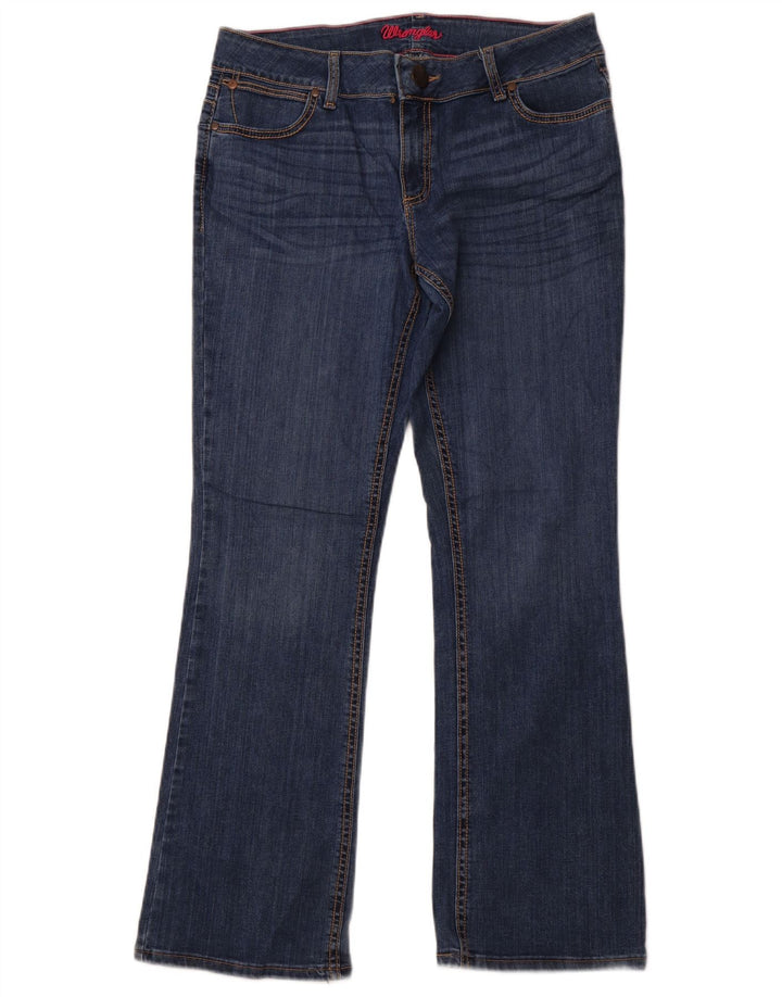 WRANGLER Jean bootcut pour femme US 11/12 Large W32 L32 Bleu Coton