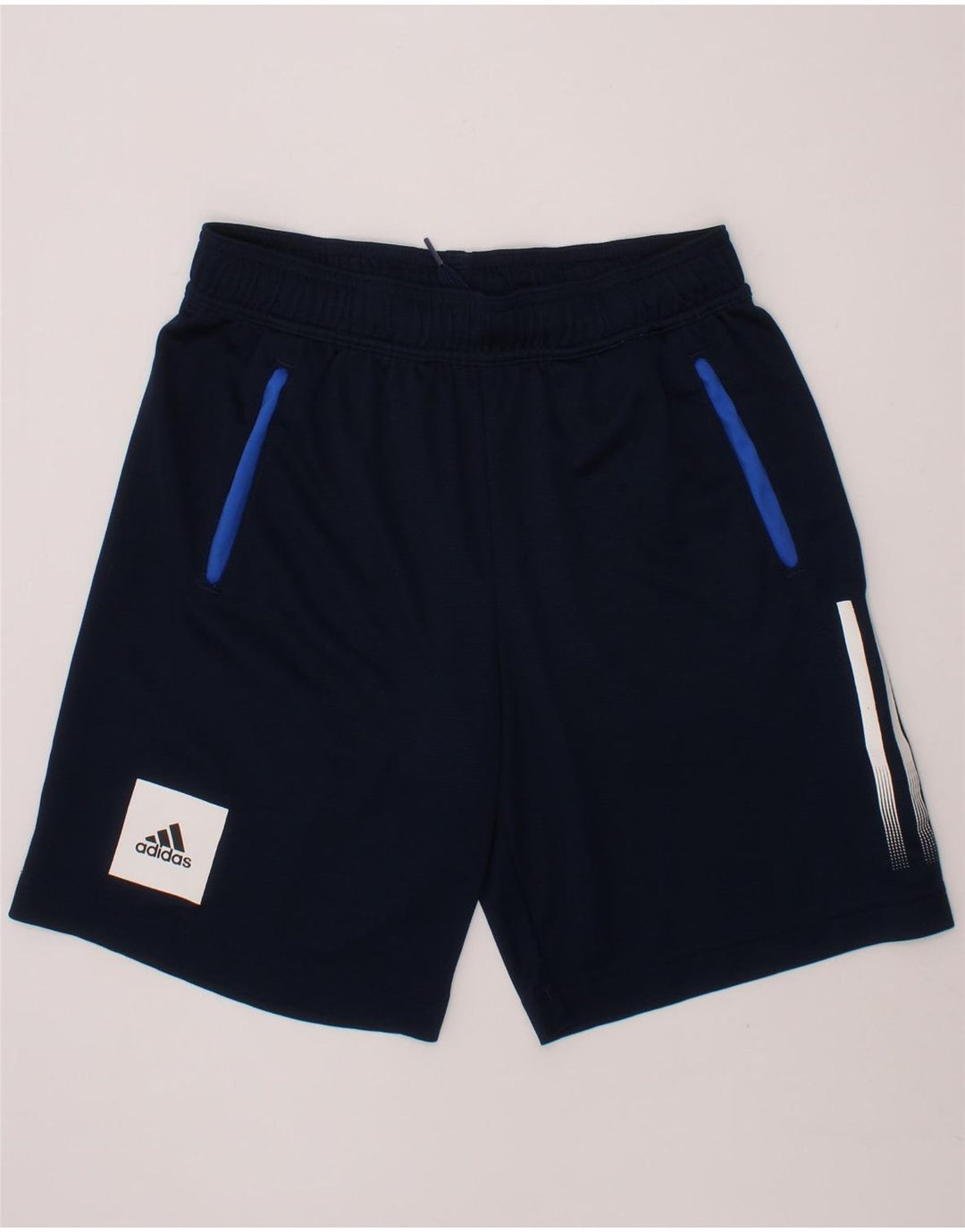 ADIDAS Boys Sport Shorts 11-12 Years  Navy Blue Polyester Vintage Adidas and Second-Hand Adidas from Messina Hembry 