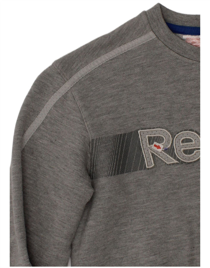 Reebok Sweat-shirt graphique garçon 11-12 ans Gris Coton