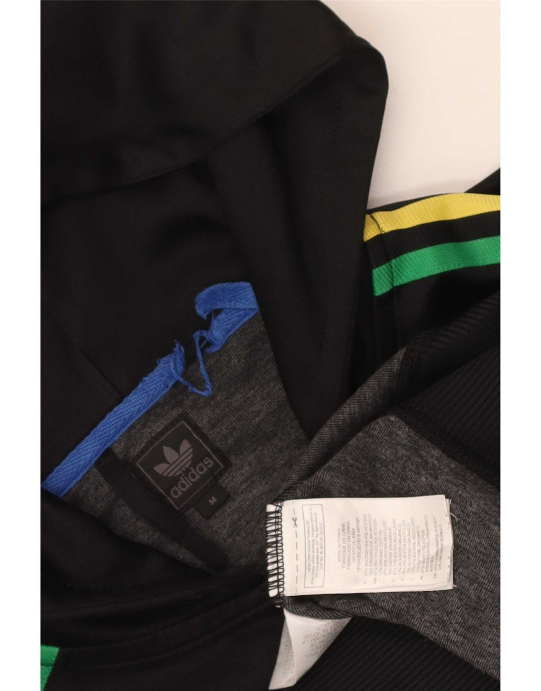 Adidas Pull à capuche zippé pour homme en polyester noir moyen
