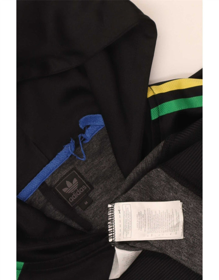 Adidas Pull à capuche zippé pour homme en polyester noir moyen