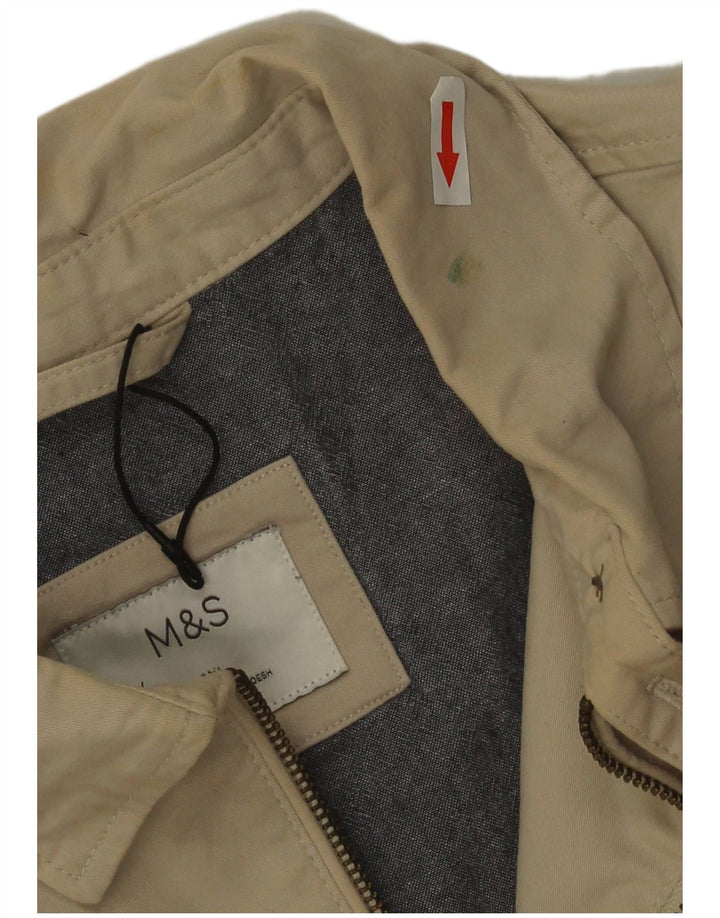 Marks & Spencer Veste Bomber Homme UK 44 2XL Coton Beige
