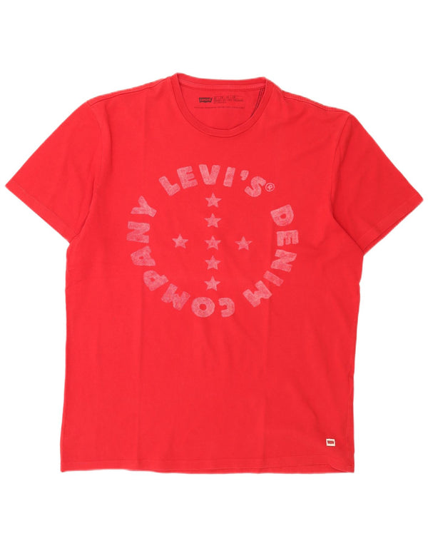 Levi's T-Shirt Standard Fit Graphic Homme Rouge Coton