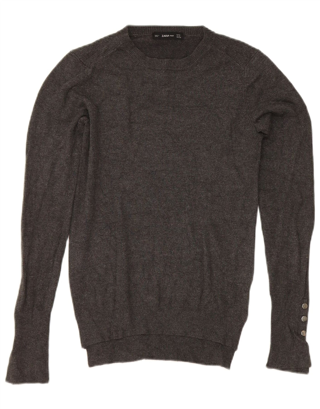 Zara Pull ras du cou pour femme UK 8 Small Gris