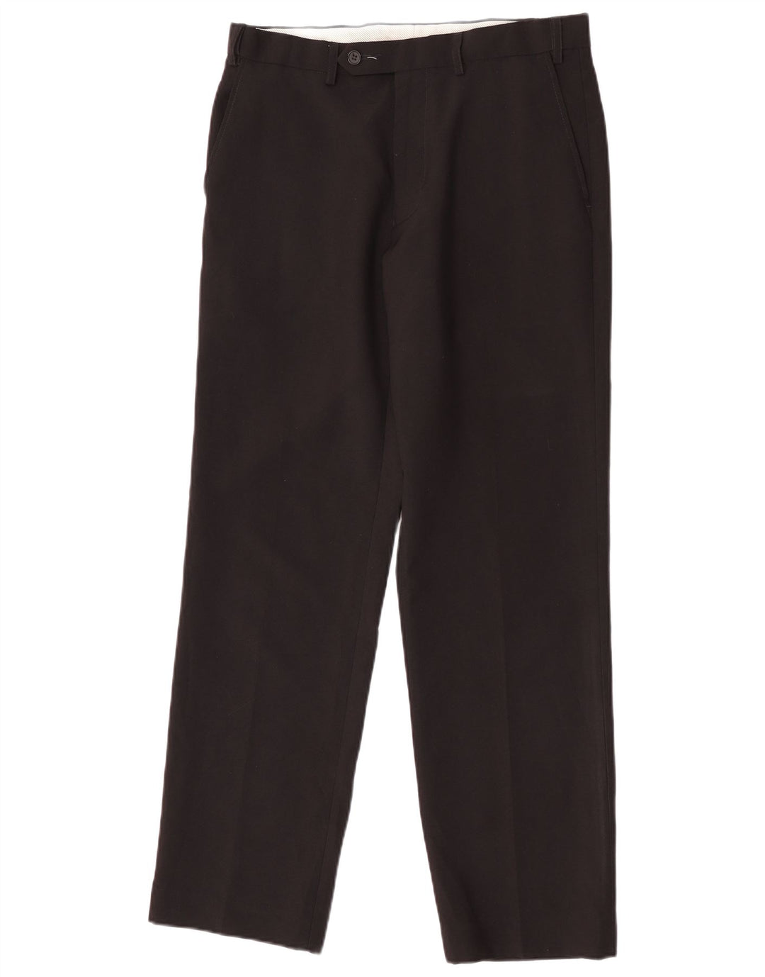 Marks & Spencer Pantalon de costume droit pour homme W32 L31 Noir Polyester