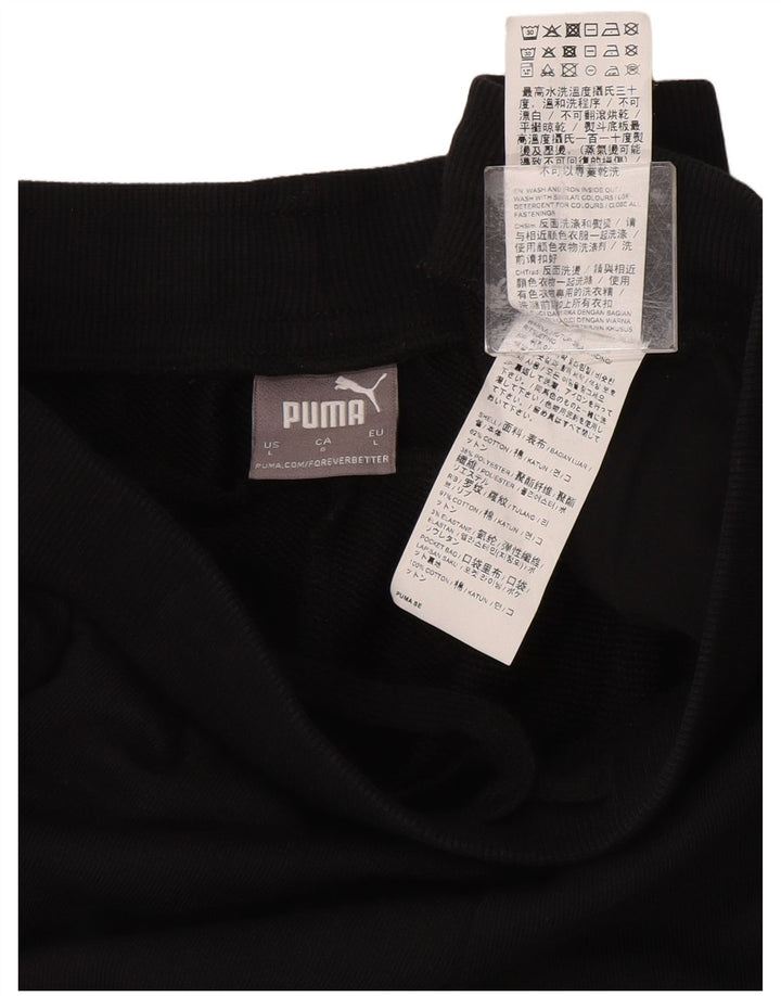 Puma Short de sport graphique pour homme en coton noir Taille L