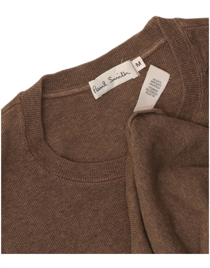 PAUL SMITH T-Shirt Femme Top UK 14 Coton Marron Moyen