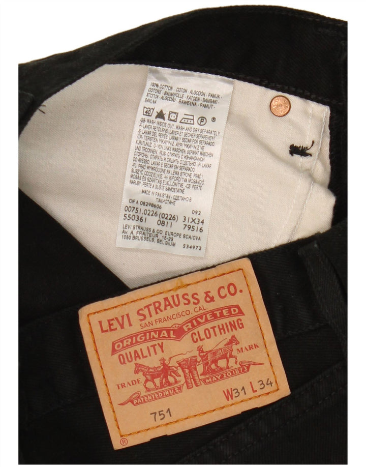 Levi's Jean Droit 751 Homme Noir W31 L34 Coton