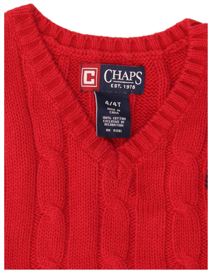 Chaps Débardeur Garçon 3-4 Ans Rouge Coton