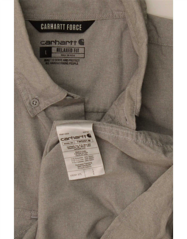 Carhartt Chemise coupe décontractée pour hommes, grand gris, polyester