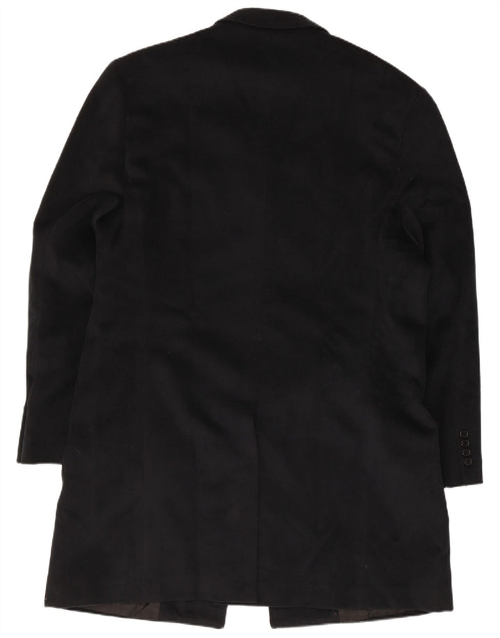 vintage Homme Pardessus IT 54 2XL Laine Noire