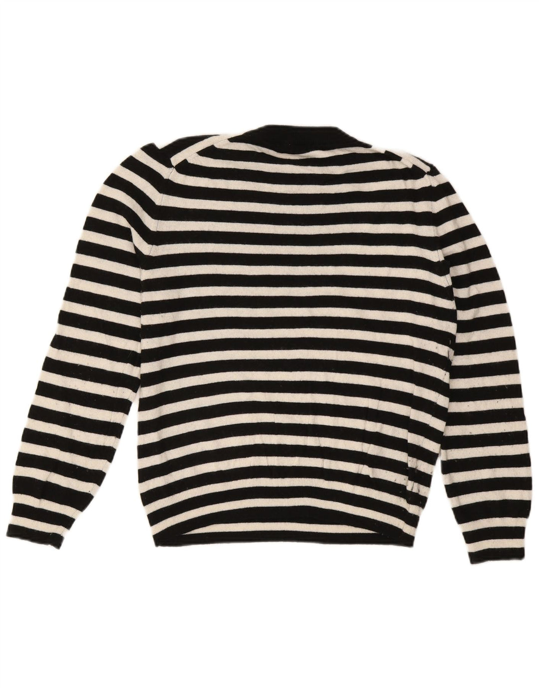 Zara Pull ras du cou pour femme UK 44 en polyamide rayé noir moyen