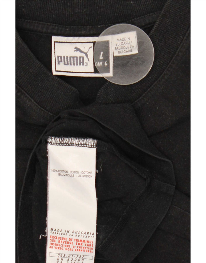 Puma T-shirt graphique pour hommes, grand, noir, coton