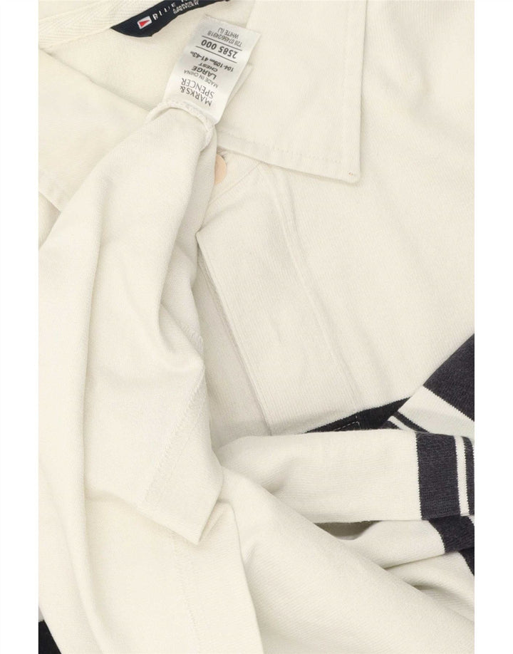 Marks & Spencer Polo Blue Harbour Homme Large Blanc Colorblock