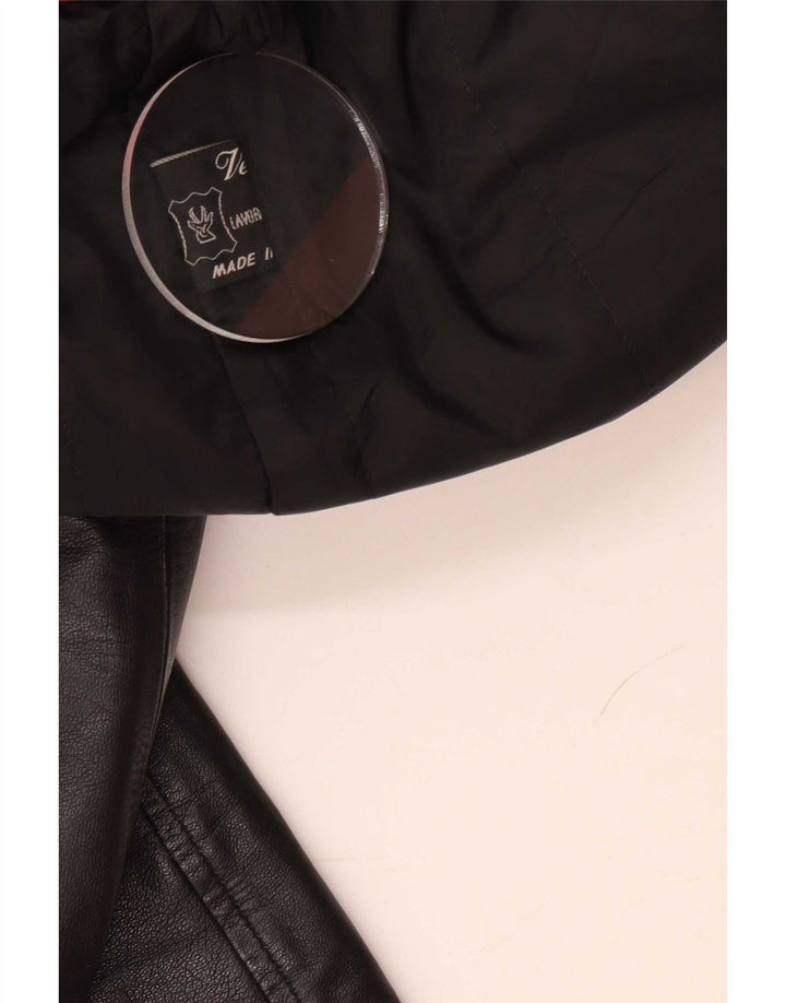 John and Son's Veste en cuir pour homme IT 50 Large Noir