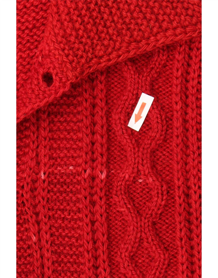 vintage Mens Cardigan Pull Moyen Bourgogne