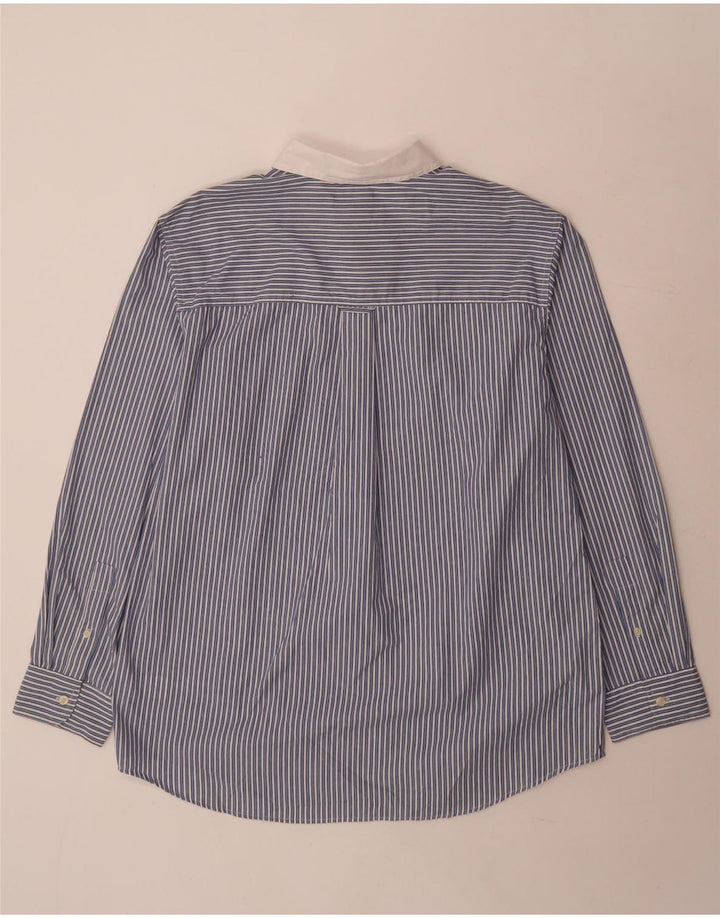 Chaps Chemise Homme Easy Care Large Bleu Rayé Coton