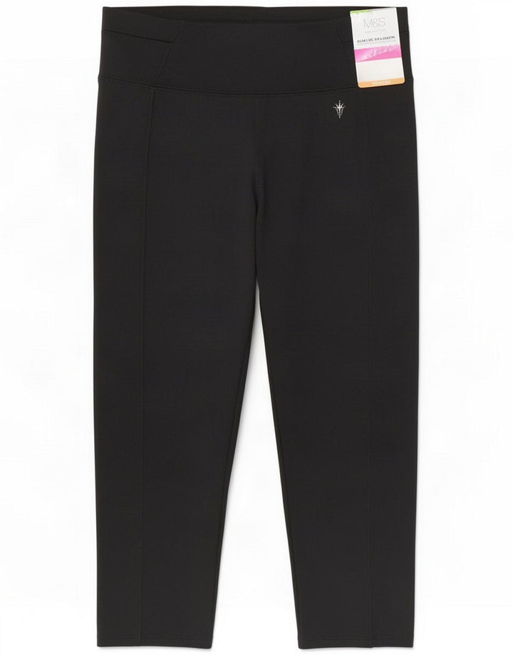 Marks & Spencer Leggings Capri pour femme UK 42 Medium Noir Polyester