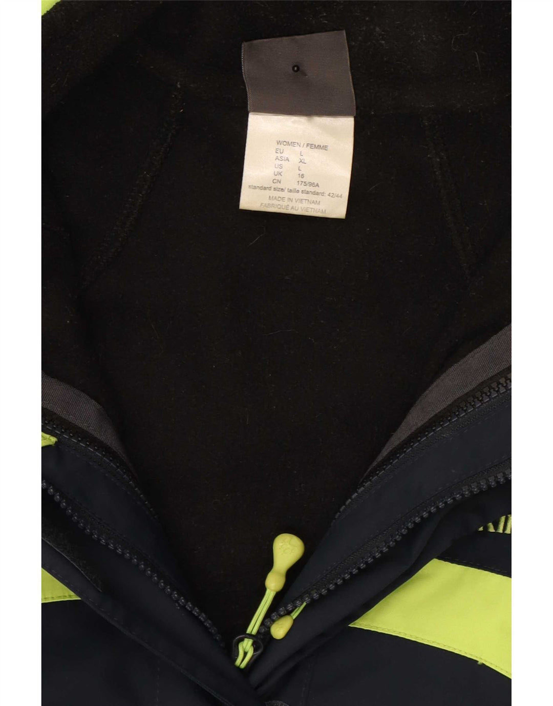 Jack Wolfskin Veste coupe-vent pour femme UK 16 Large Bleu marine Colourblock