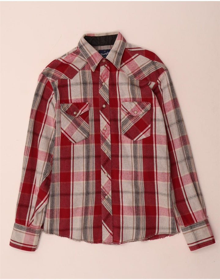 Wrangler Chemise en flanelle pour homme à carreaux rouges moyens