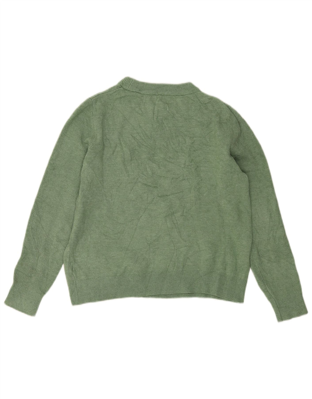 Marks & Spencer Pull à col rond pour femme UK 10 Petit Vert Polyester
