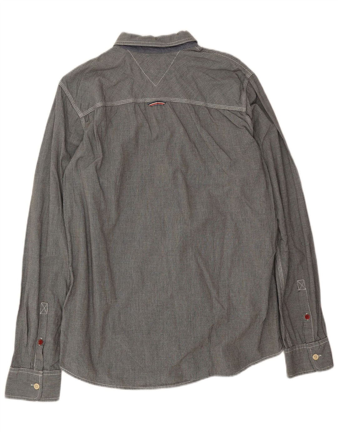 Tommy Hilfiger Chemise Homme XL Gris Pied-de-Poule Coton