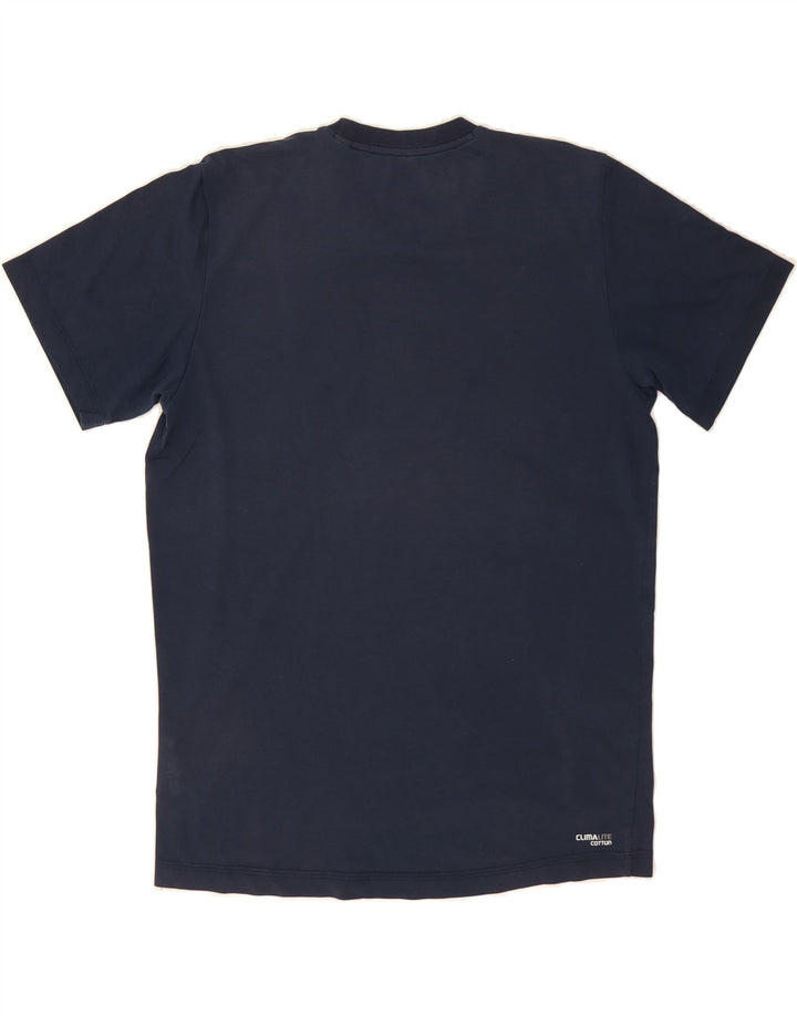 ADIDAS Mens Graphic T-Shirt Top Medium Navy Blue Cotton Vintage Adidas and Second-Hand Adidas from Messina Hembry 
