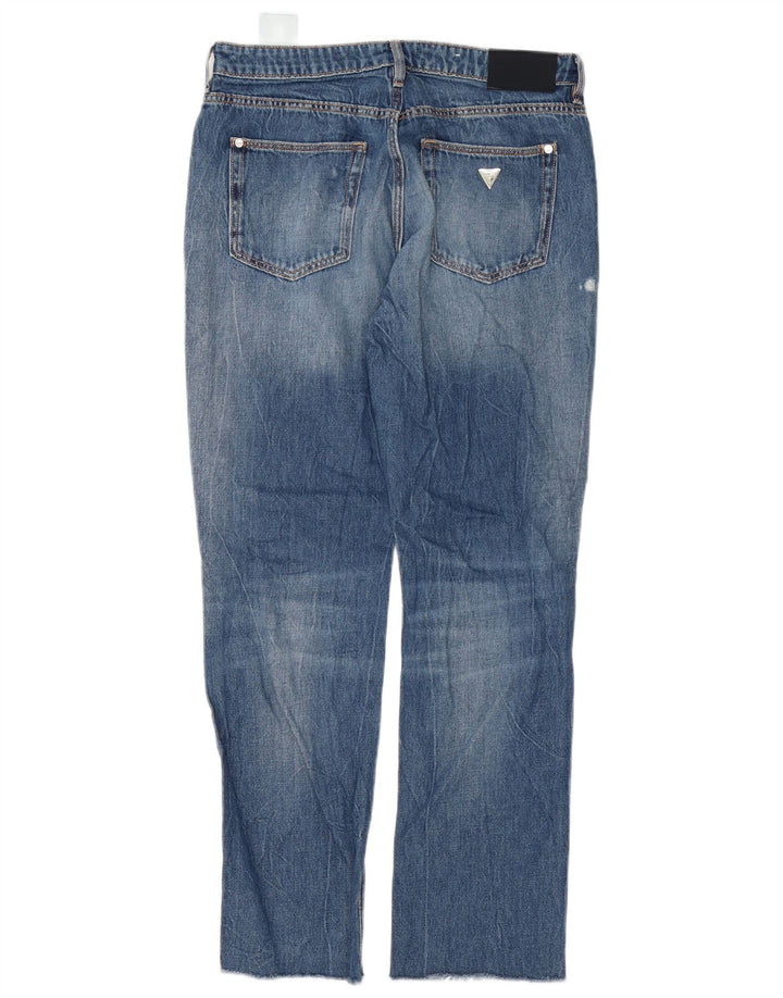 Guess Jean droit vieilli pour femme 29 L30 en coton bleu