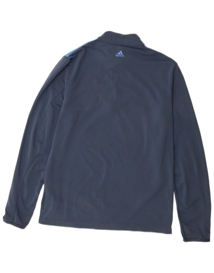 Adidas Hommes Climacool Pull Survêtement Haut Petit Bleu Marine Colorblock