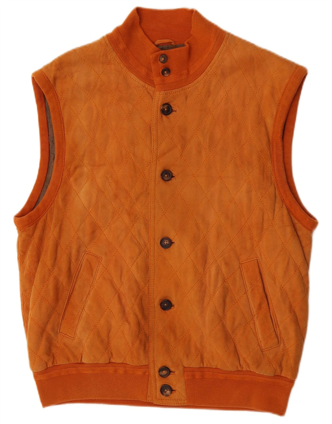 Mila Schon Gilet matelassé pour homme UK 38 Orange moyen