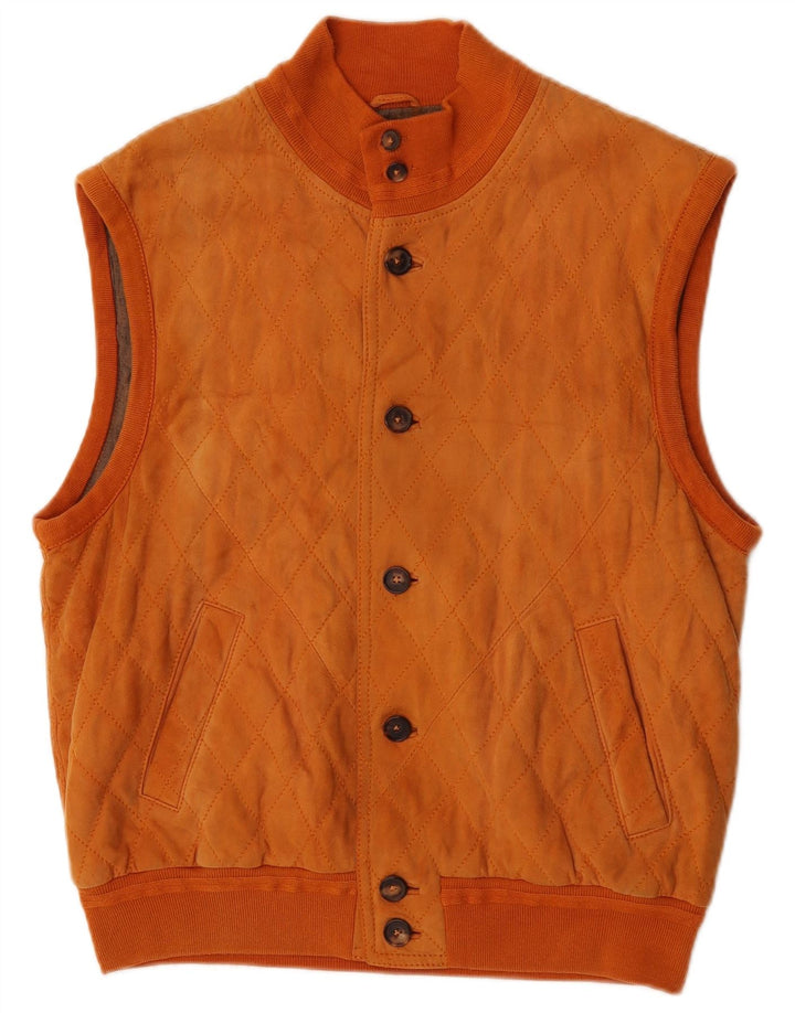 Mila Schon Gilet matelassé pour homme UK 38 Orange moyen