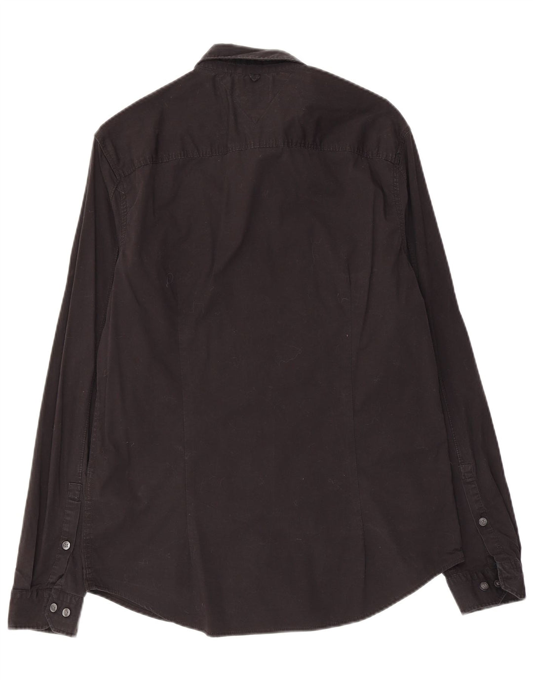 Tommy Hilfiger Chemise Slim Fit pour Hommes en Coton Noir Large