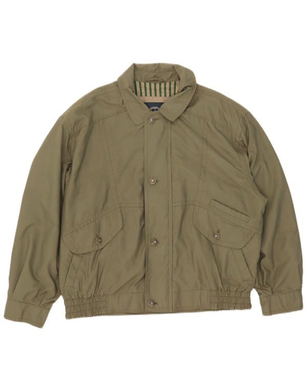 vintage Mens Bomber Jacket UK 42 XL Microfibres vertes