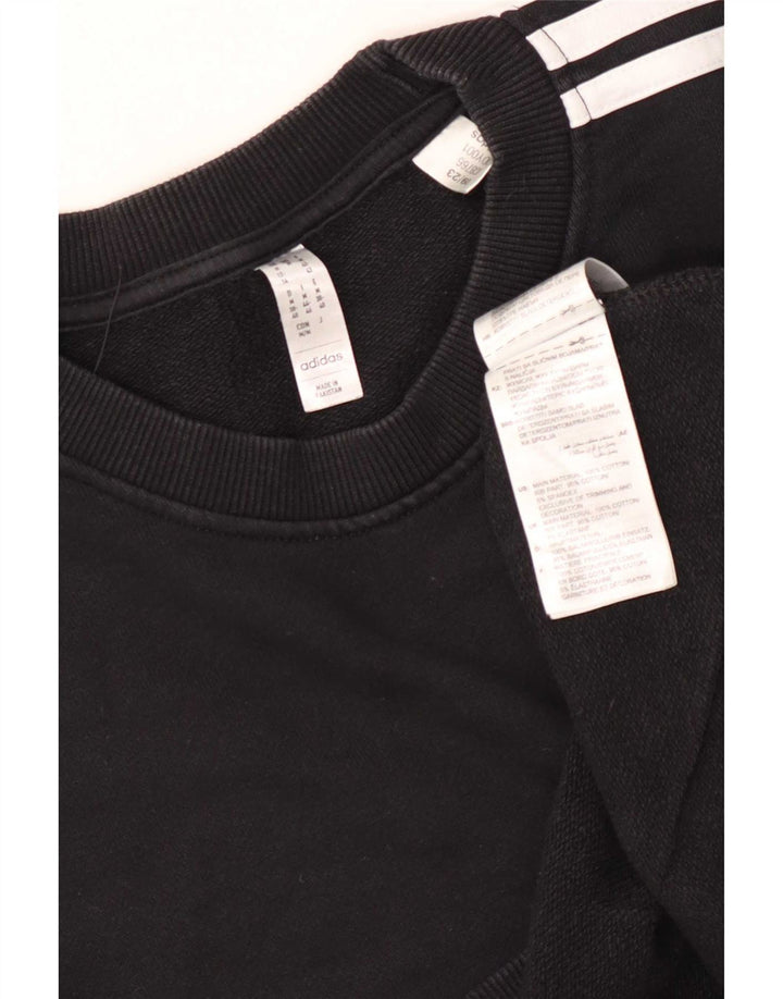 Adidas Sweat-shirt surdimensionné pour femme UK 12/14 en coton noir moyen