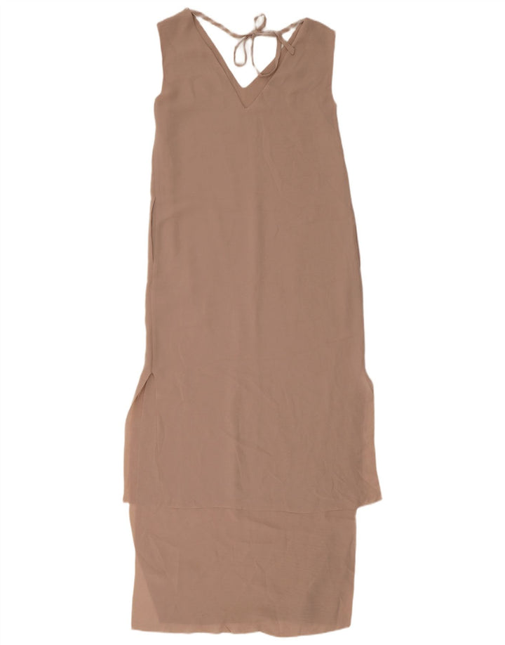 Cos Robe longue sans manches pour femme EU 34 XS Beige Polyester