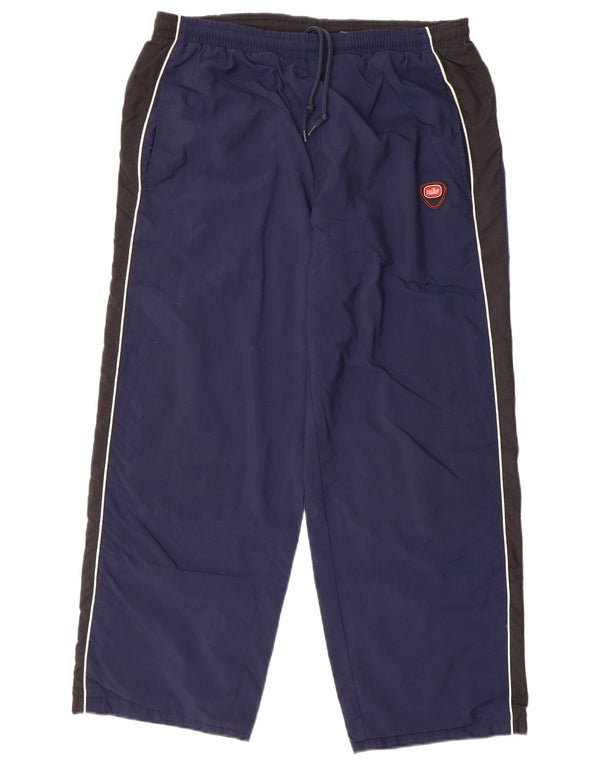 Nike Pantalon de survêtement pour homme UK 44/46 XL Bleu marine Colorblock Polyester